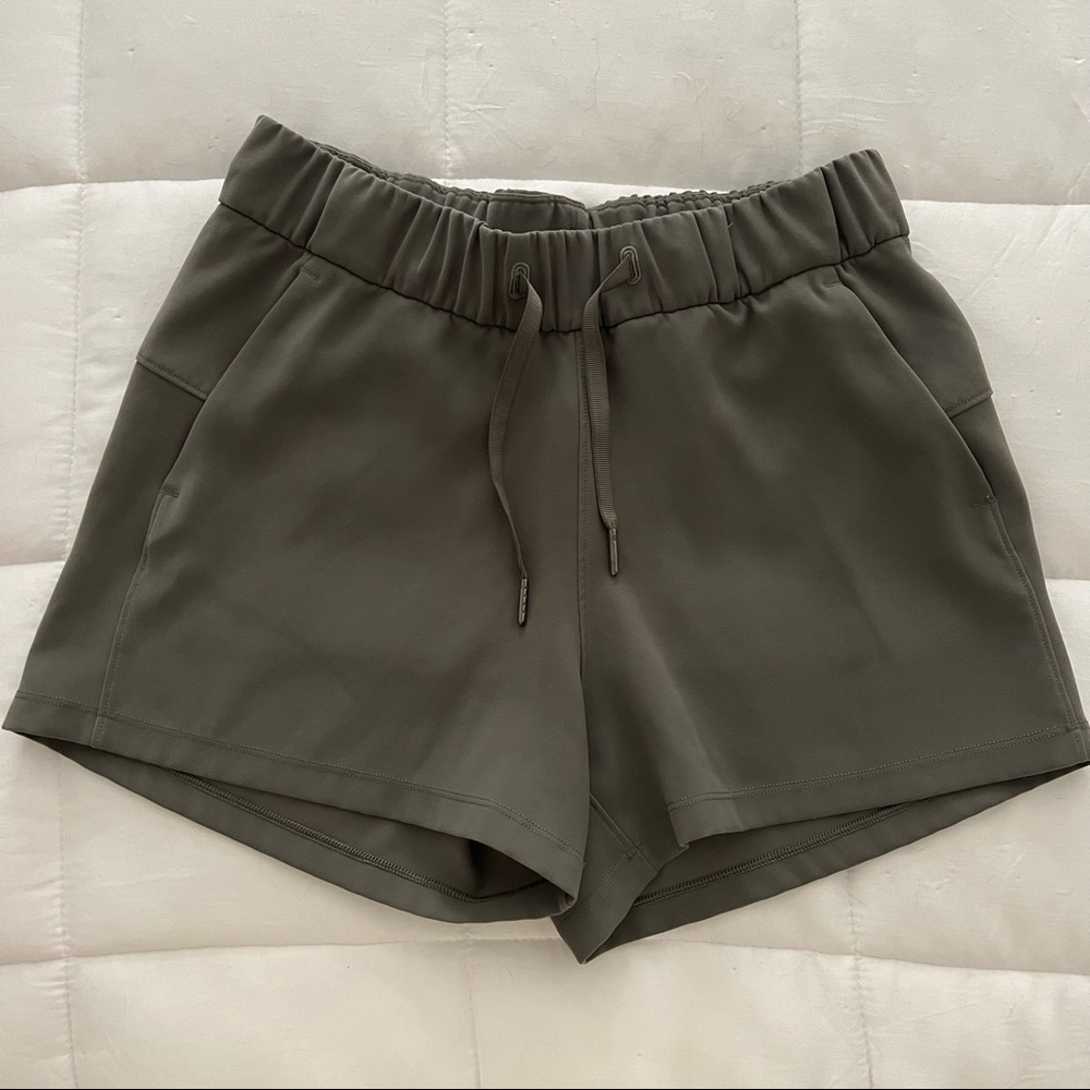 Green lululemon shorts